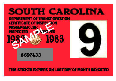 Modal Additional Images for 1982-83 South Carolina INSPECTION Sticker